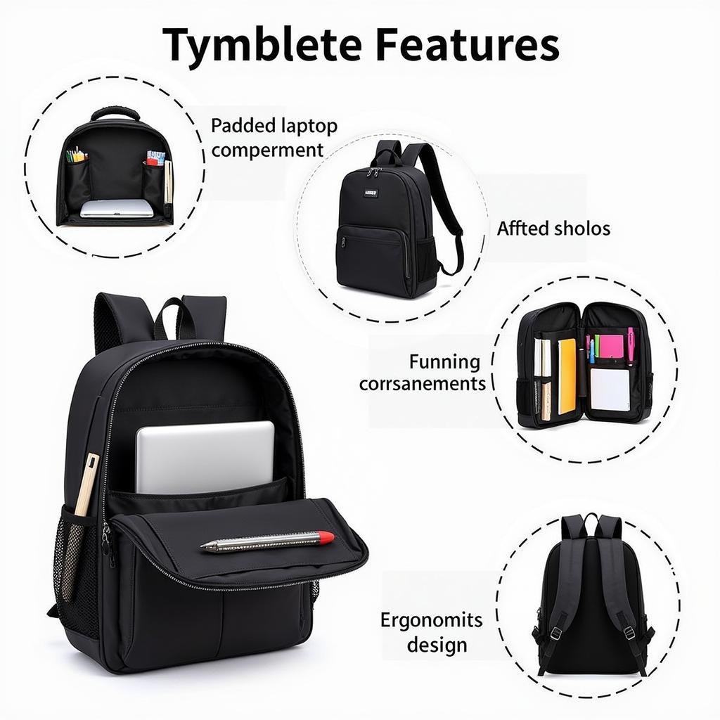 Laptop backpack for middle school students