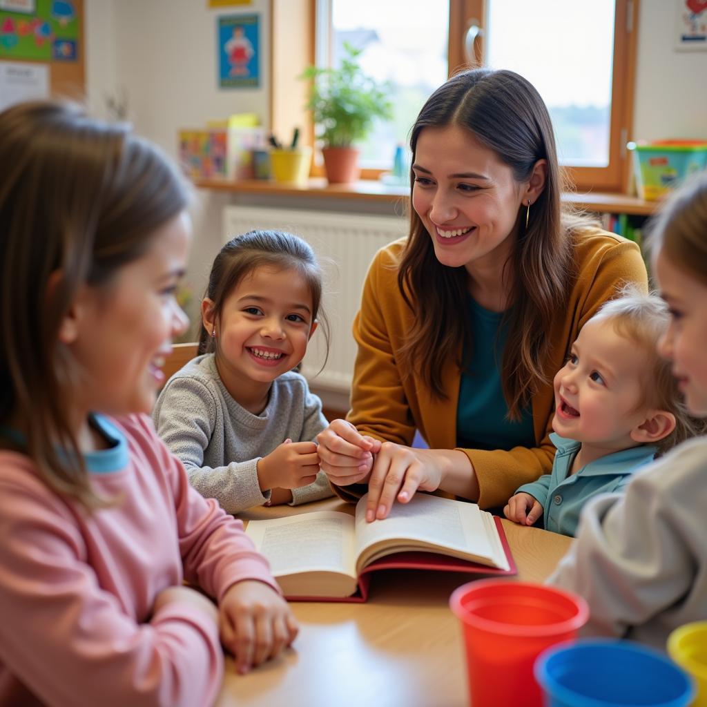 Bambino Box Kindergarten Teacher and Students