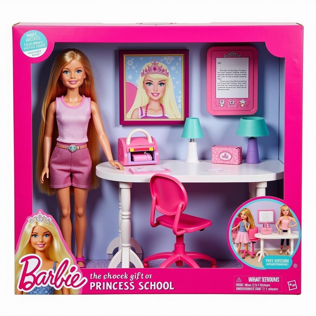 Hộp quà búp bê Barbie Công Chúa Học Đường Tiếng Việt