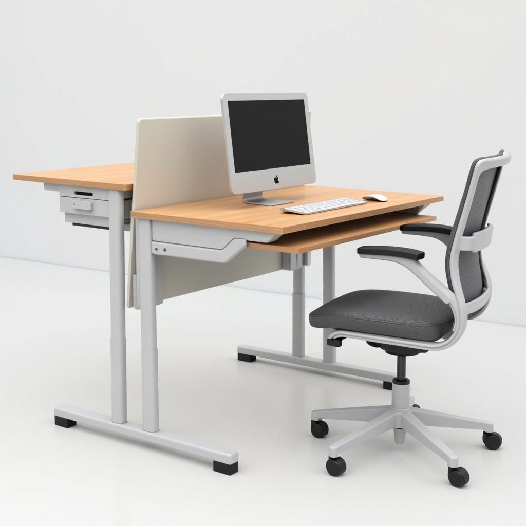 Bộ bàn ghế học sinh hiện đại với thiết kế ergonomic