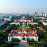 Panoramic view of Hanoi universities