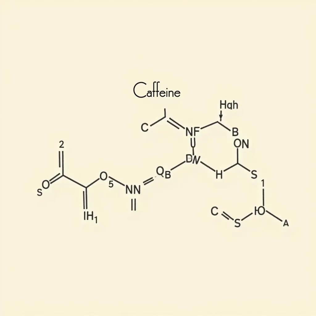 Cấu trúc hóa học của Caffeine trong trà