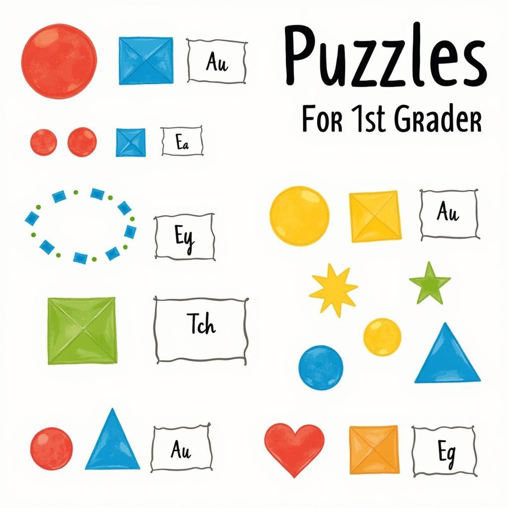 Math Puzzles for 1st Graders: Geometry Puzzles