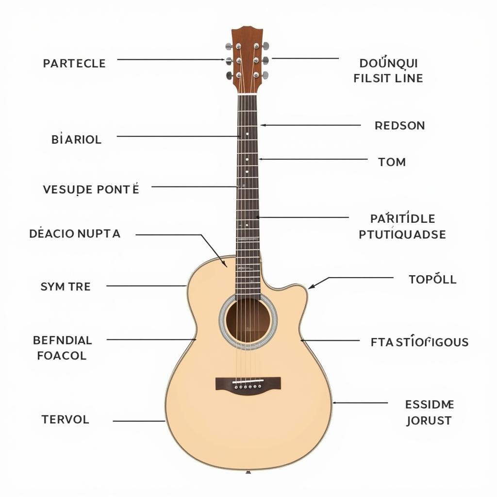 Cấu tạo chi tiết của đàn guitar