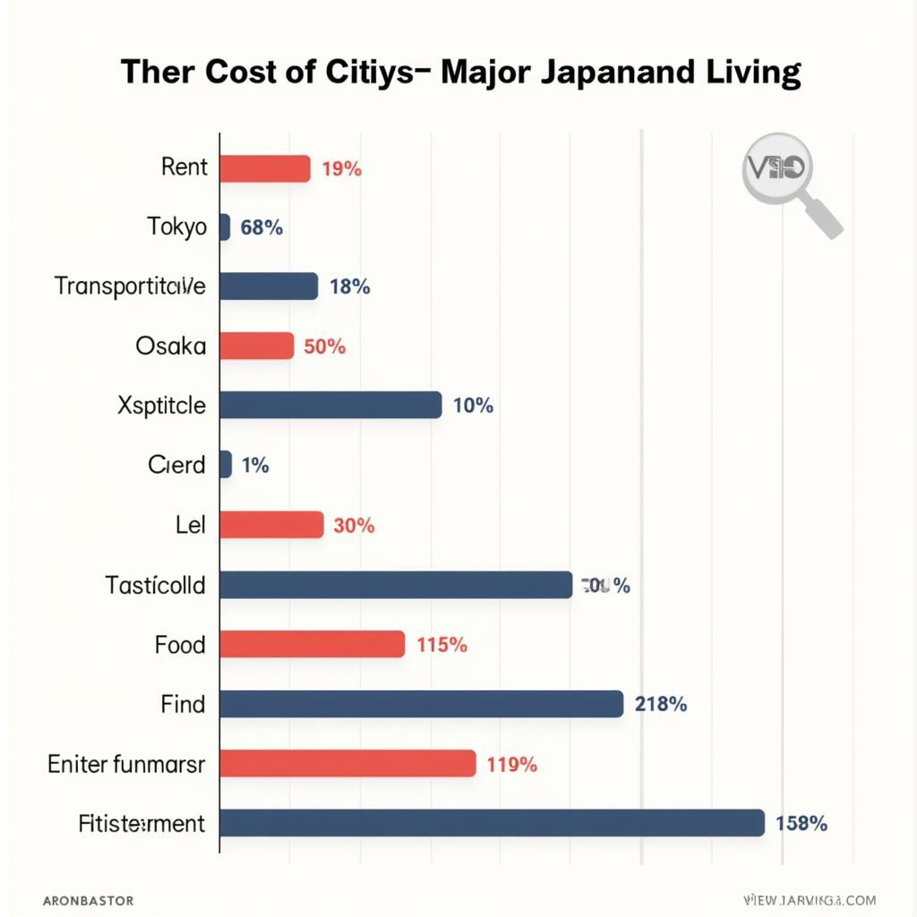 Biểu đồ chi phí sinh hoạt tại Nhật Bản