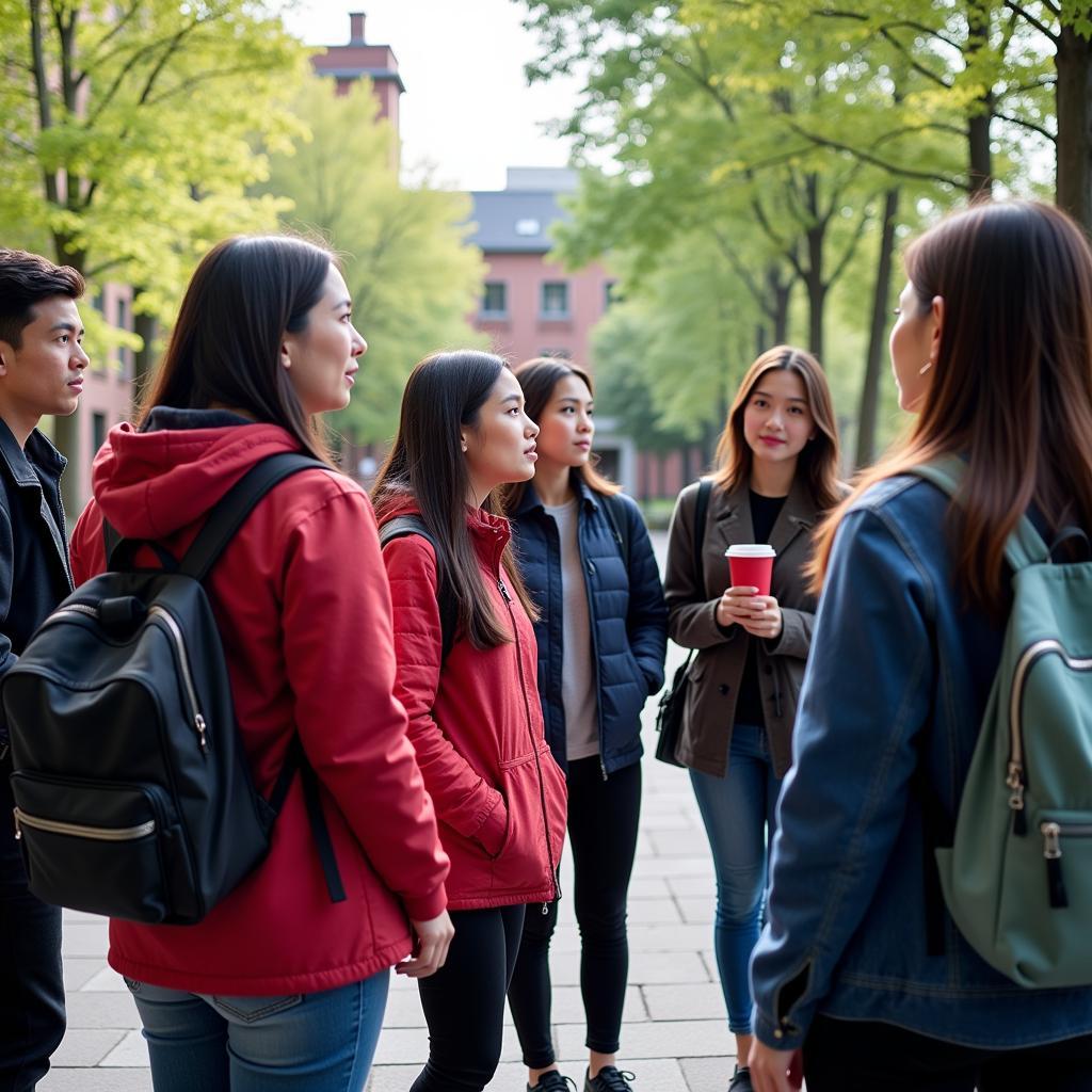 Du học sinh Canada tham quan trường đại học