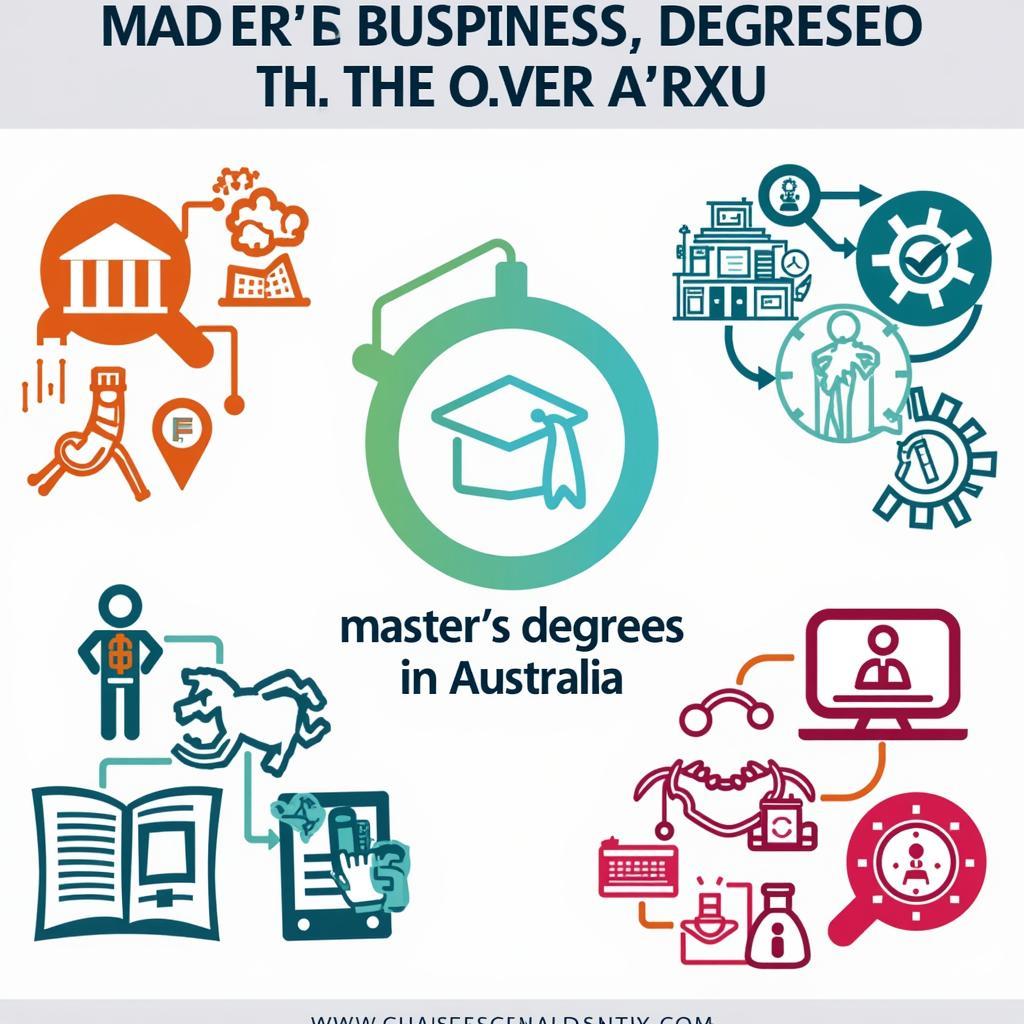 Various academic disciplines for Master's degrees in Australia