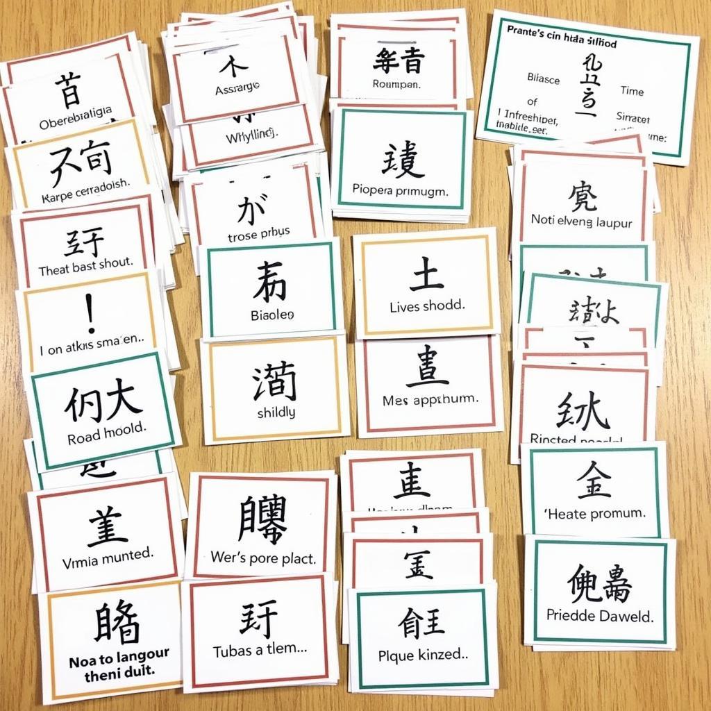 Flashcard học chữ Hán