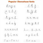 Font chữ tập tô cho bé