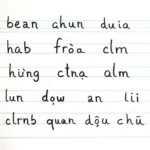 Font chữ viết tay tiểu học