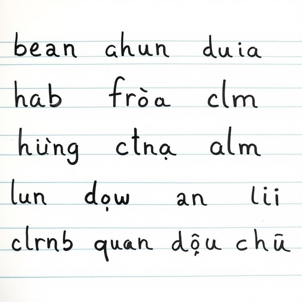 Font chữ viết tay tiểu học