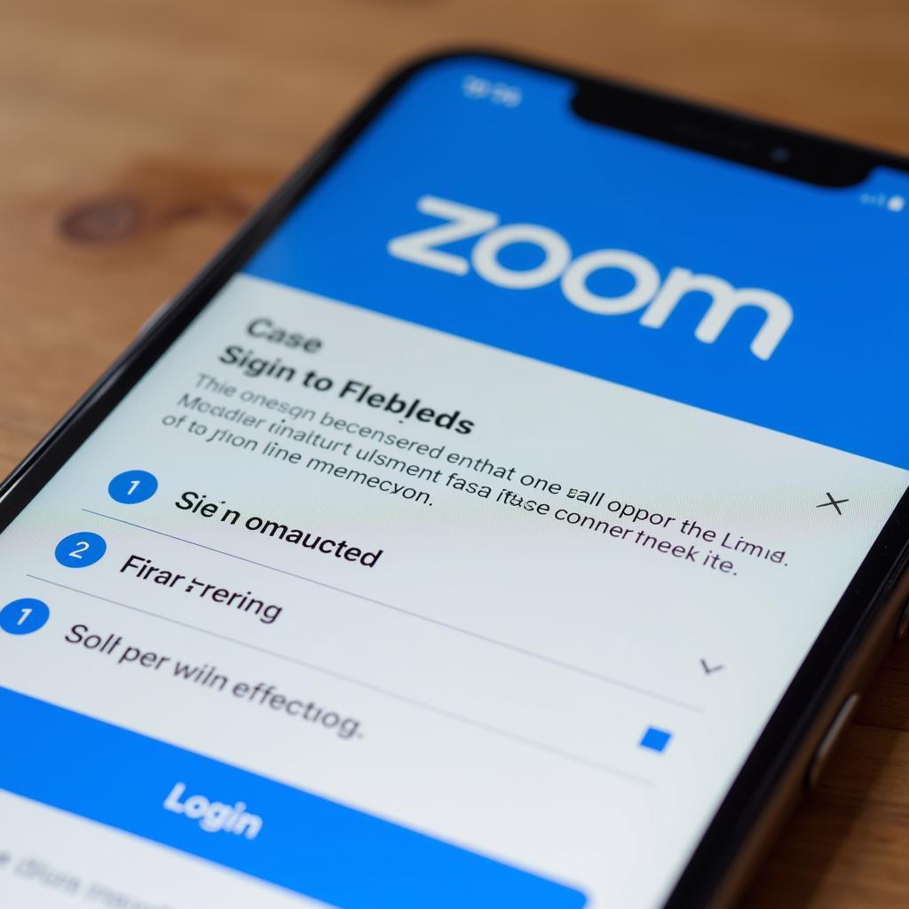 Giao diện đăng nhập Zoom