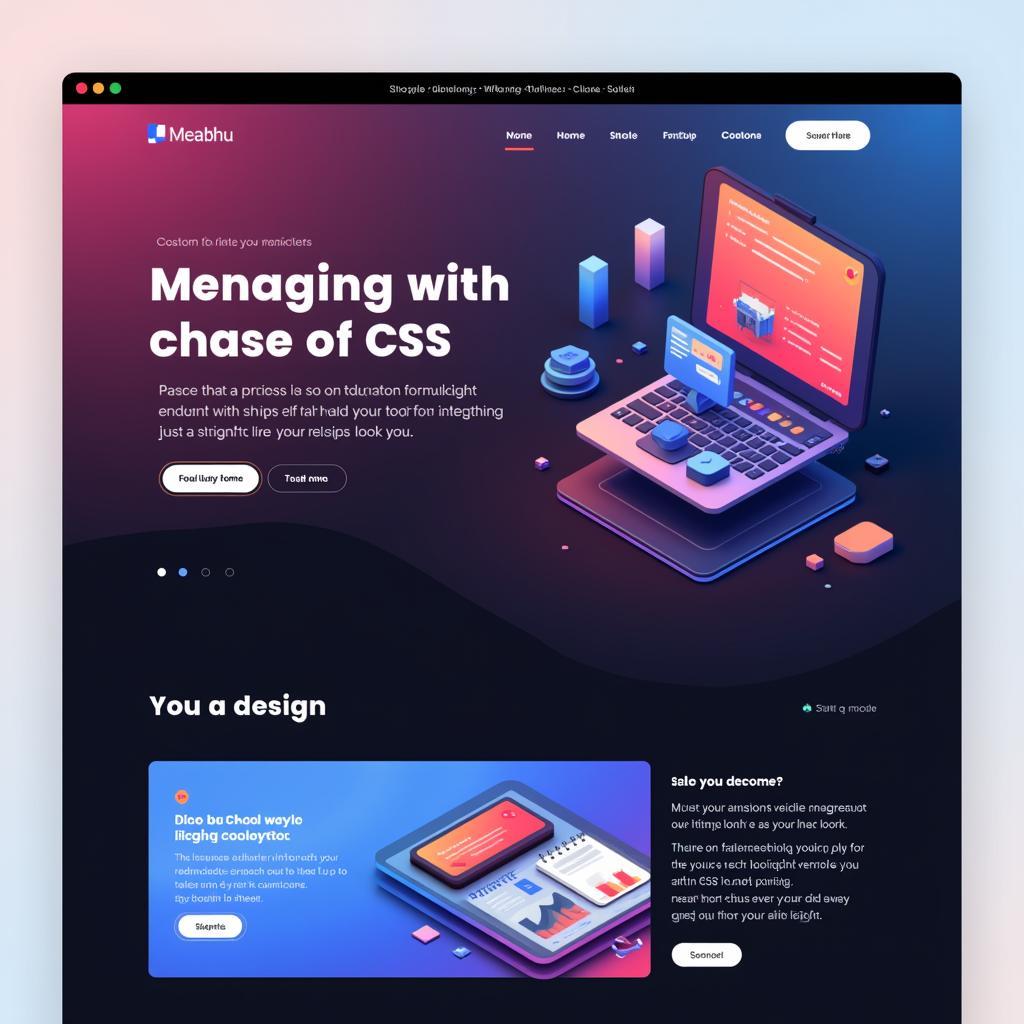 Giao diện website được thiết kế đẹp mắt với CSS