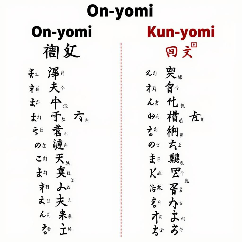 Kanji - Âm On và Âm Kun