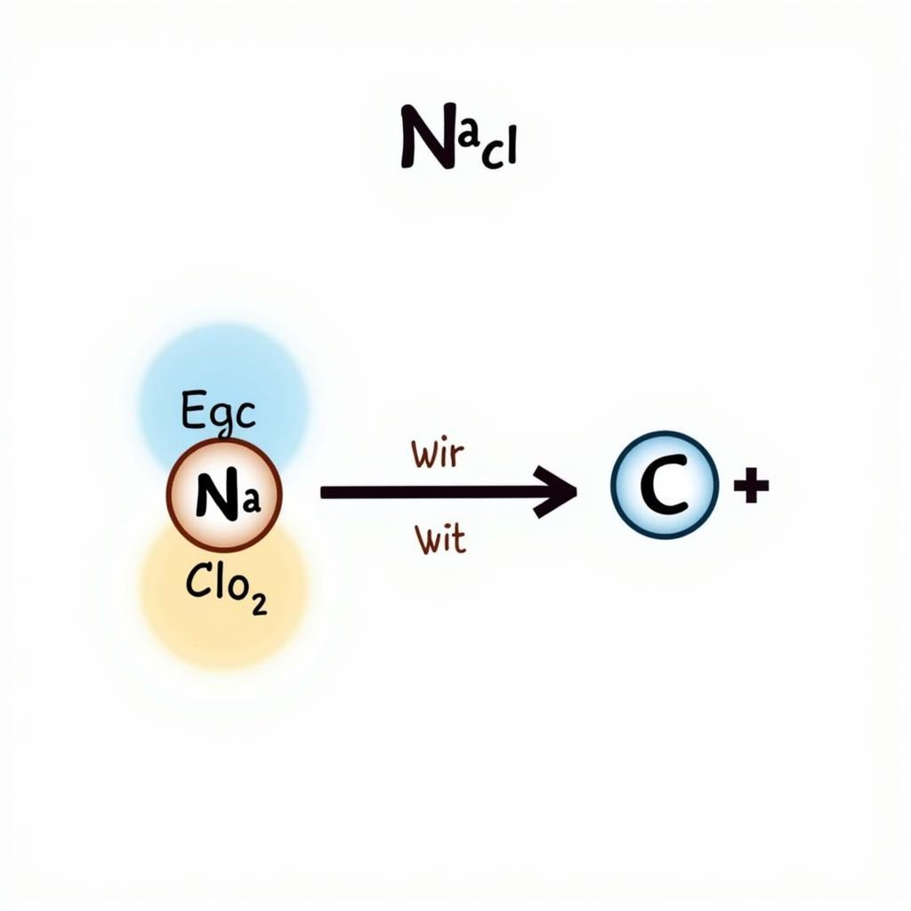 Hình ảnh minh họa liên kết ion trong NaCl