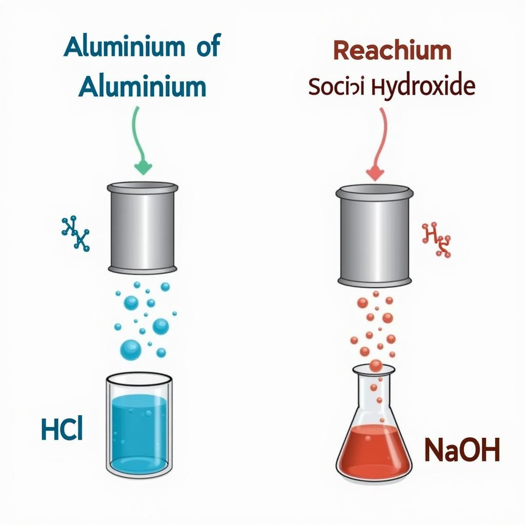 Phản ứng của nhôm với axit và bazơ