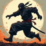 Ninja đang rèn luyện thể chất