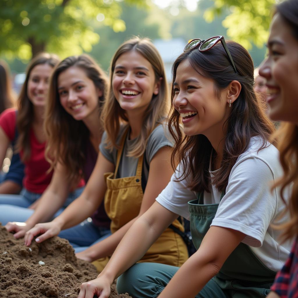 US university students engaging in extracurricular activities