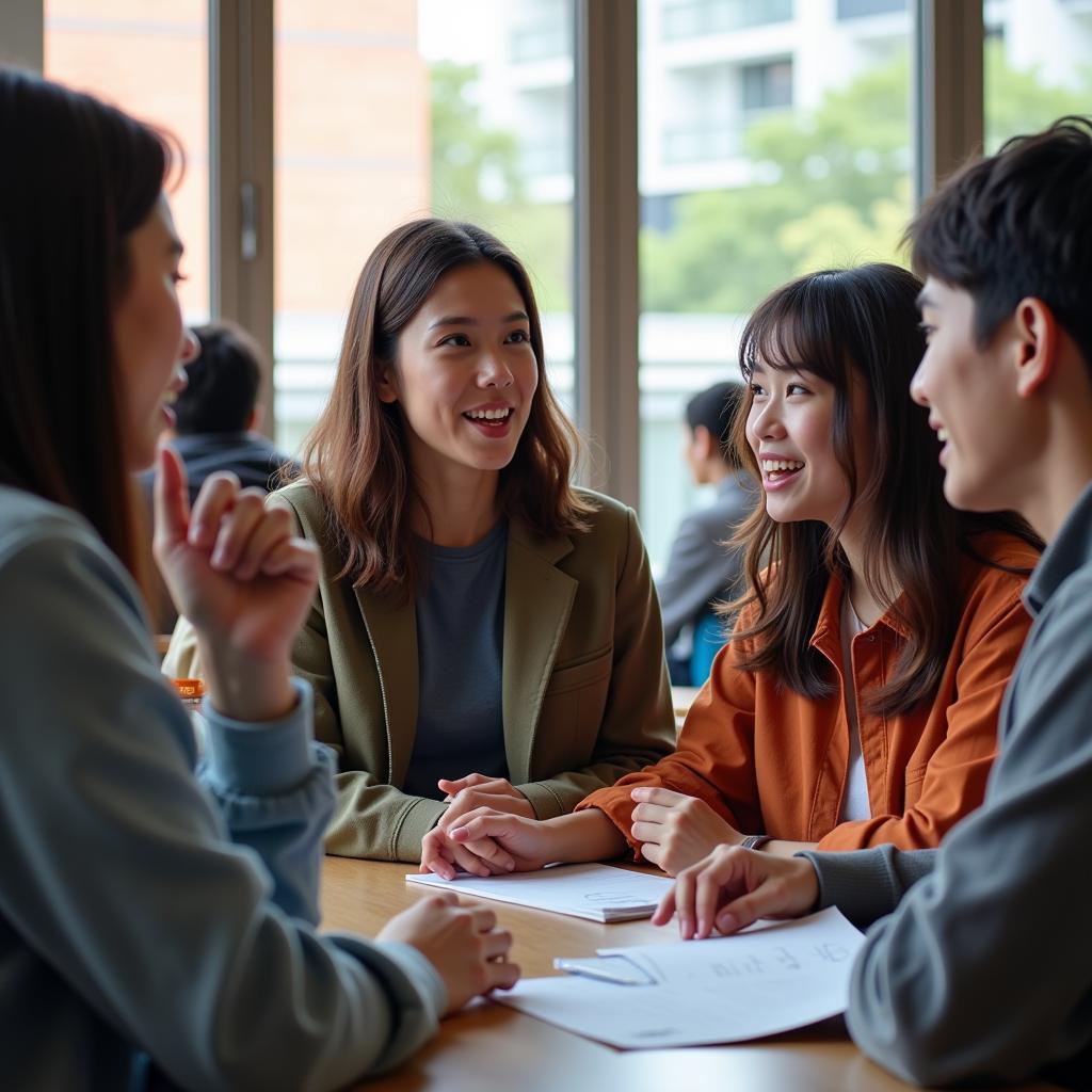 Sinh viên Hàn Quốc tham gia trao đổi