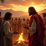 Jesus rebukes his disciples for wanting to call down fire from heaven