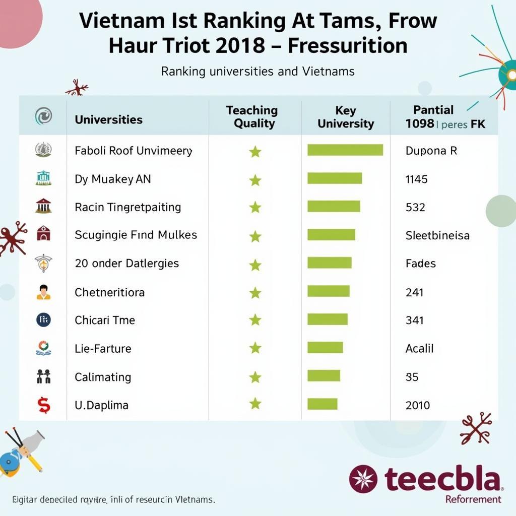 Bảng xếp hạng các trường đại học Việt Nam năm 2018