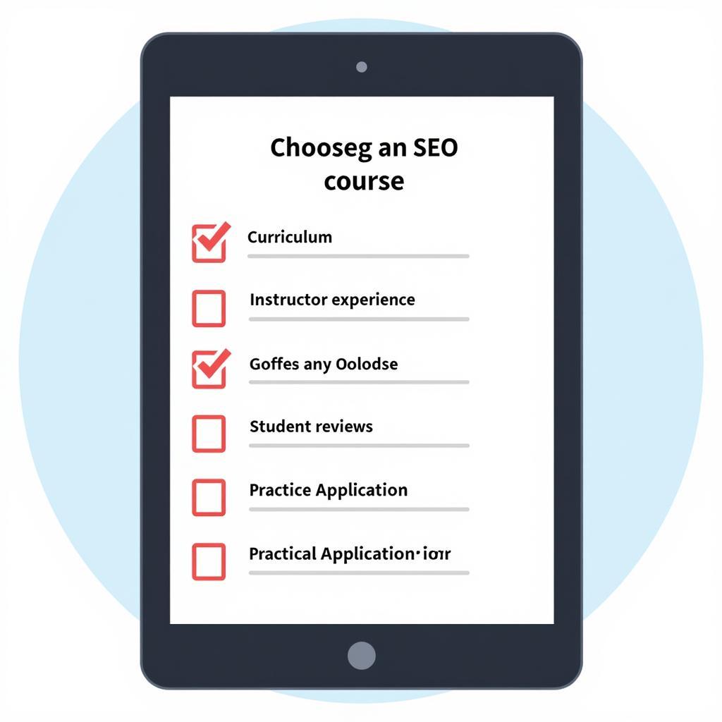 Các yếu tố cần xem xét khi chọn khóa học SEO website