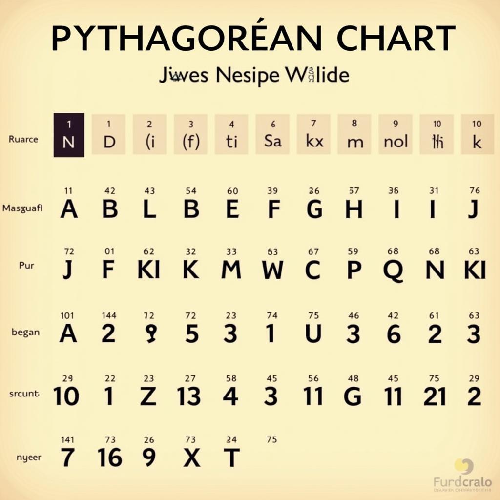 Bảng Chữ Cái Pythagorean trong Thần Số Học