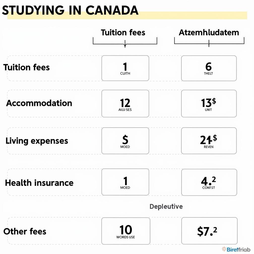 Chi phí du học Canada