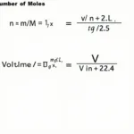 Công thức tính số mol