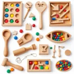 Dụng cụ học Montessori cho trẻ em