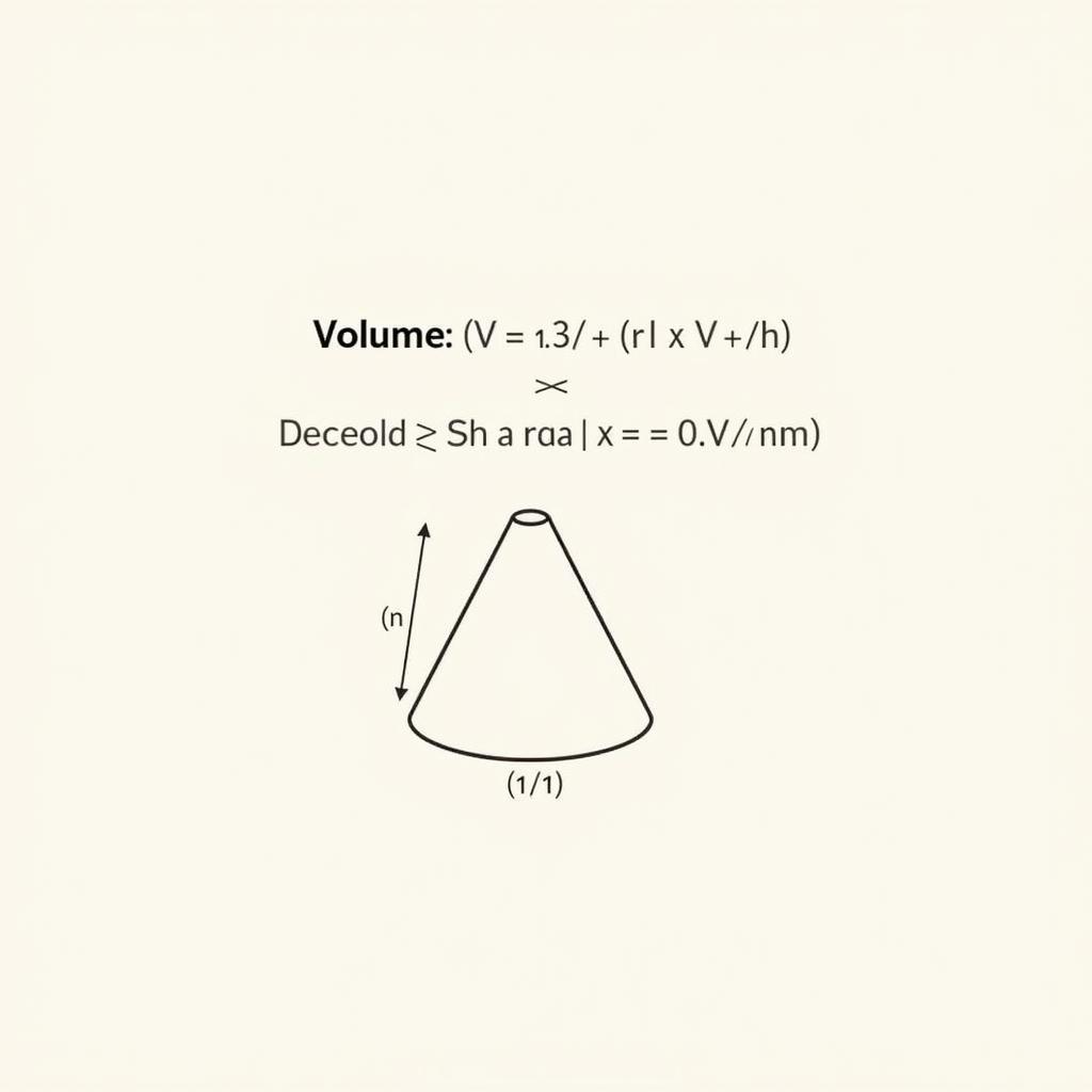 Hình nón: Công thức thể tích và diện tích