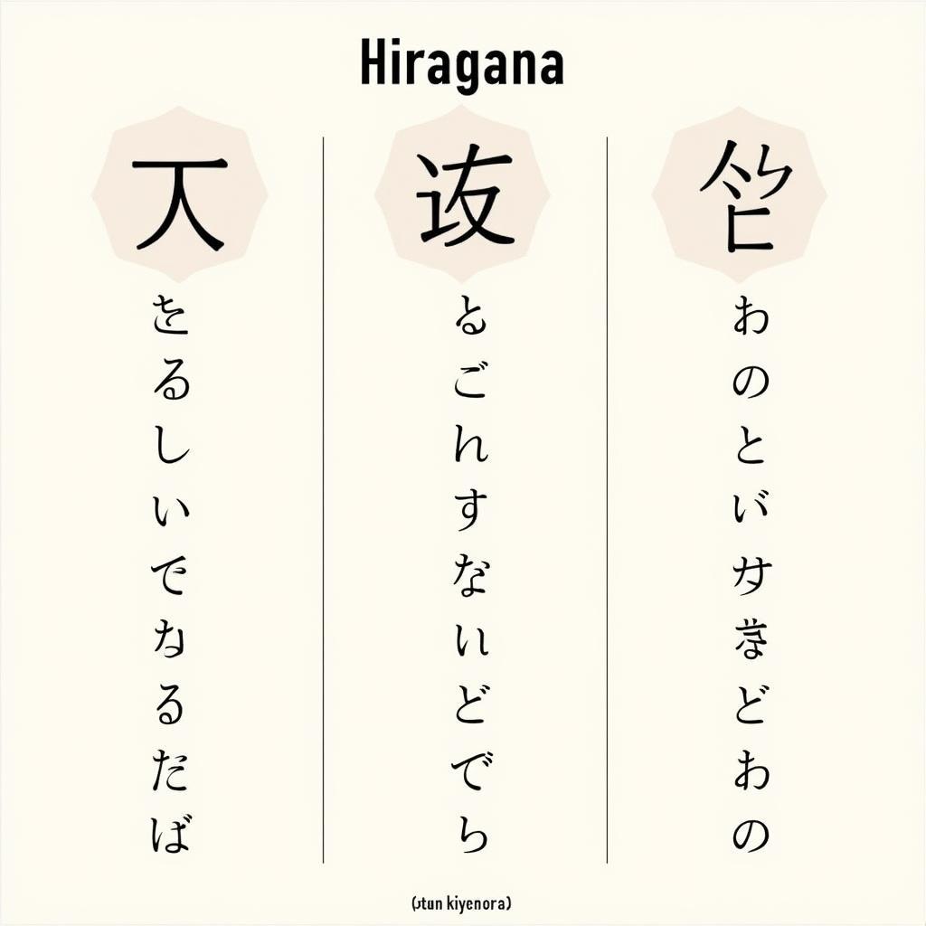 Học bảng chữ cái tiếng Nhật Hiragana: Các ký tự cơ bản