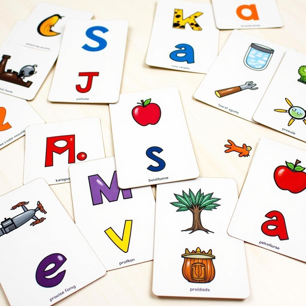 Flashcards học chữ cái tiếng Pháp