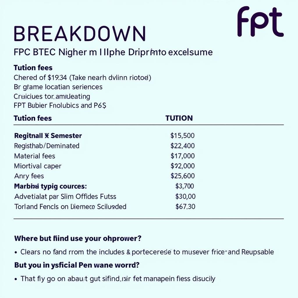 Học phí Cao đẳng FPT BTEC