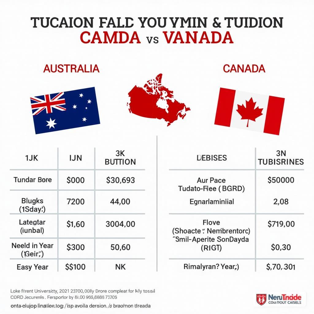 So sánh học phí du học Úc và Canada