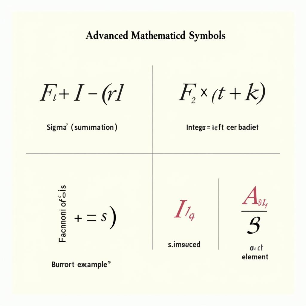 Advanced Mathematical Symbols