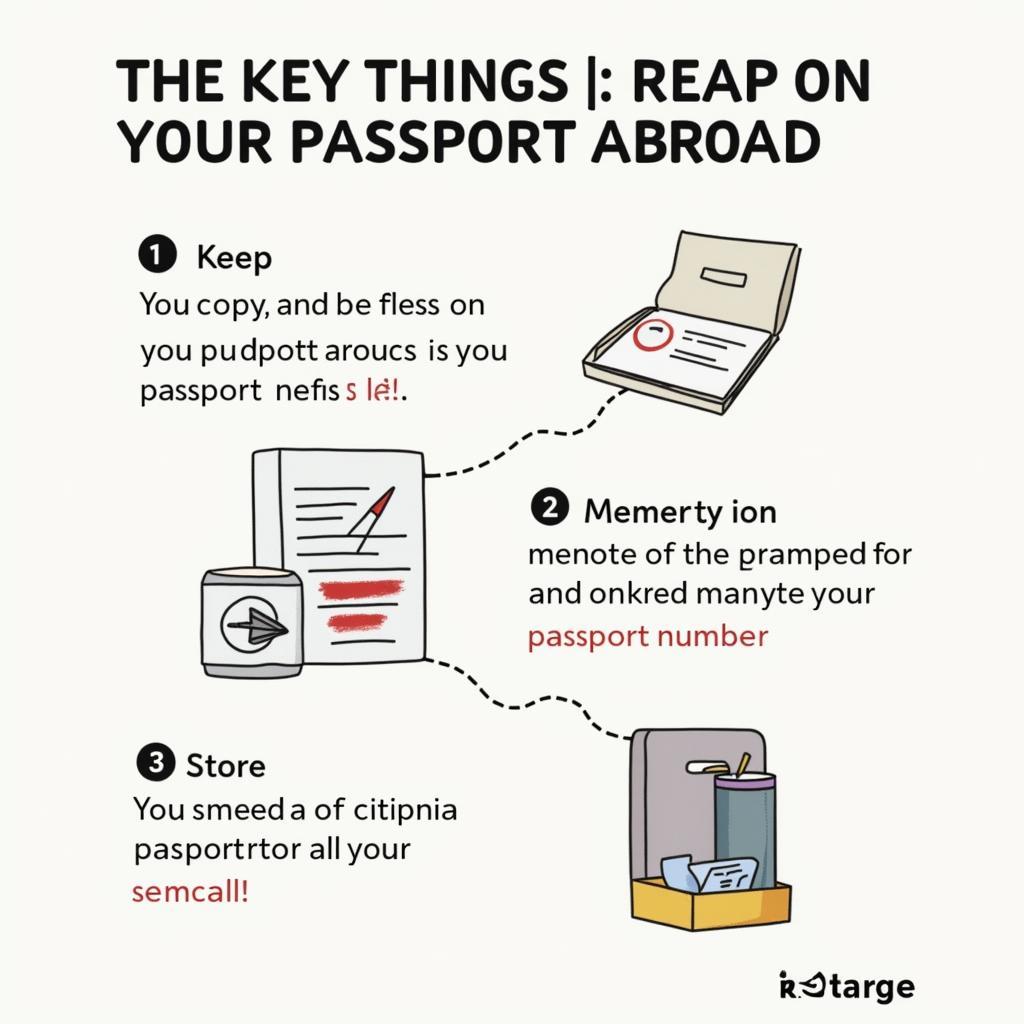 Lưu ý khi mất passport ở nước ngoài: Giữ bản sao, ghi nhớ số passport và bảo quản cẩn thận.