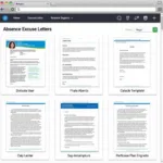 Example Absence Excuse Letter Templates