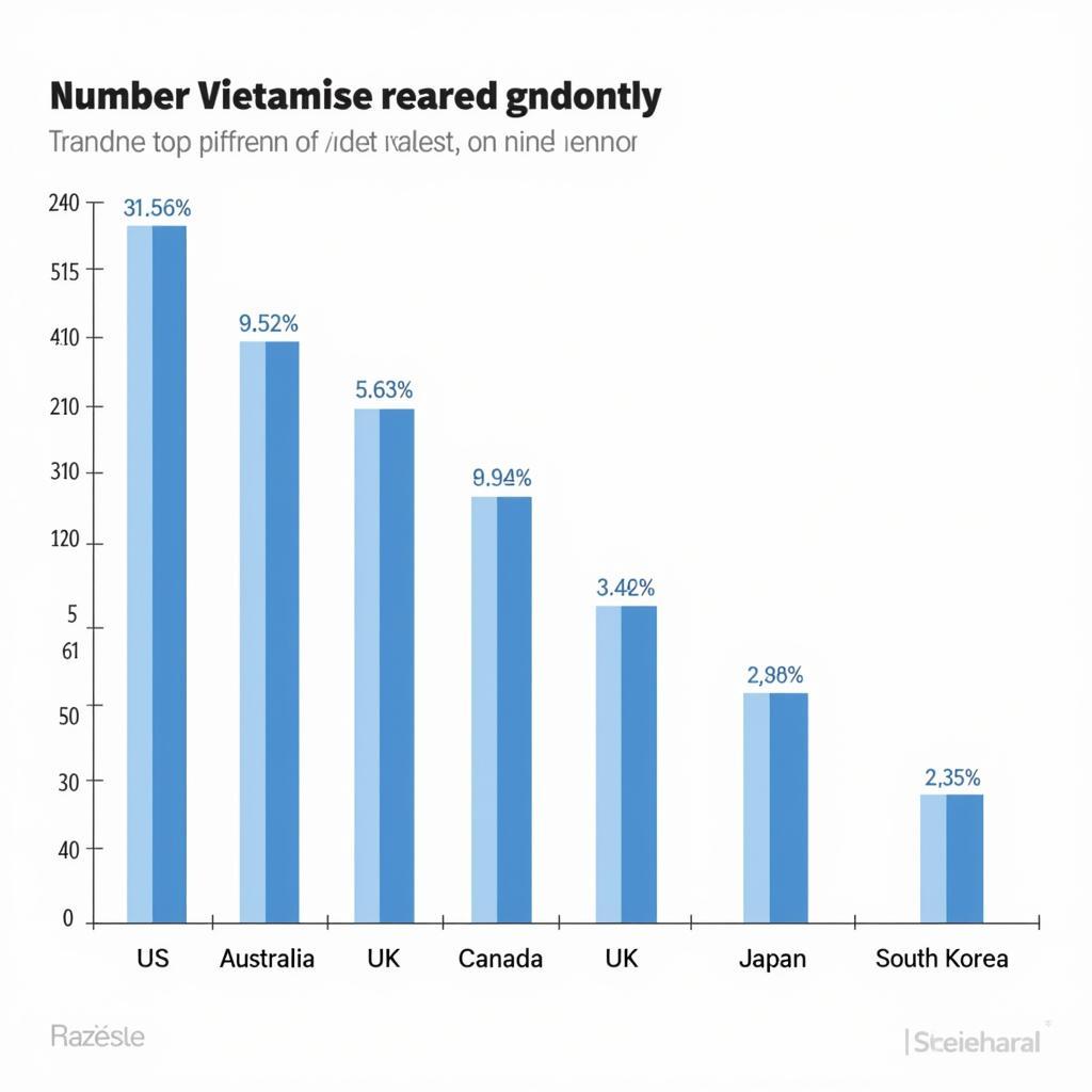 Phân tích số liệu du học sinh Việt Nam theo quốc gia