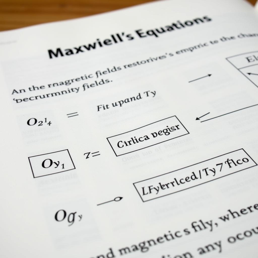 Phương trình Maxwell trong giáo trình trường điện từ