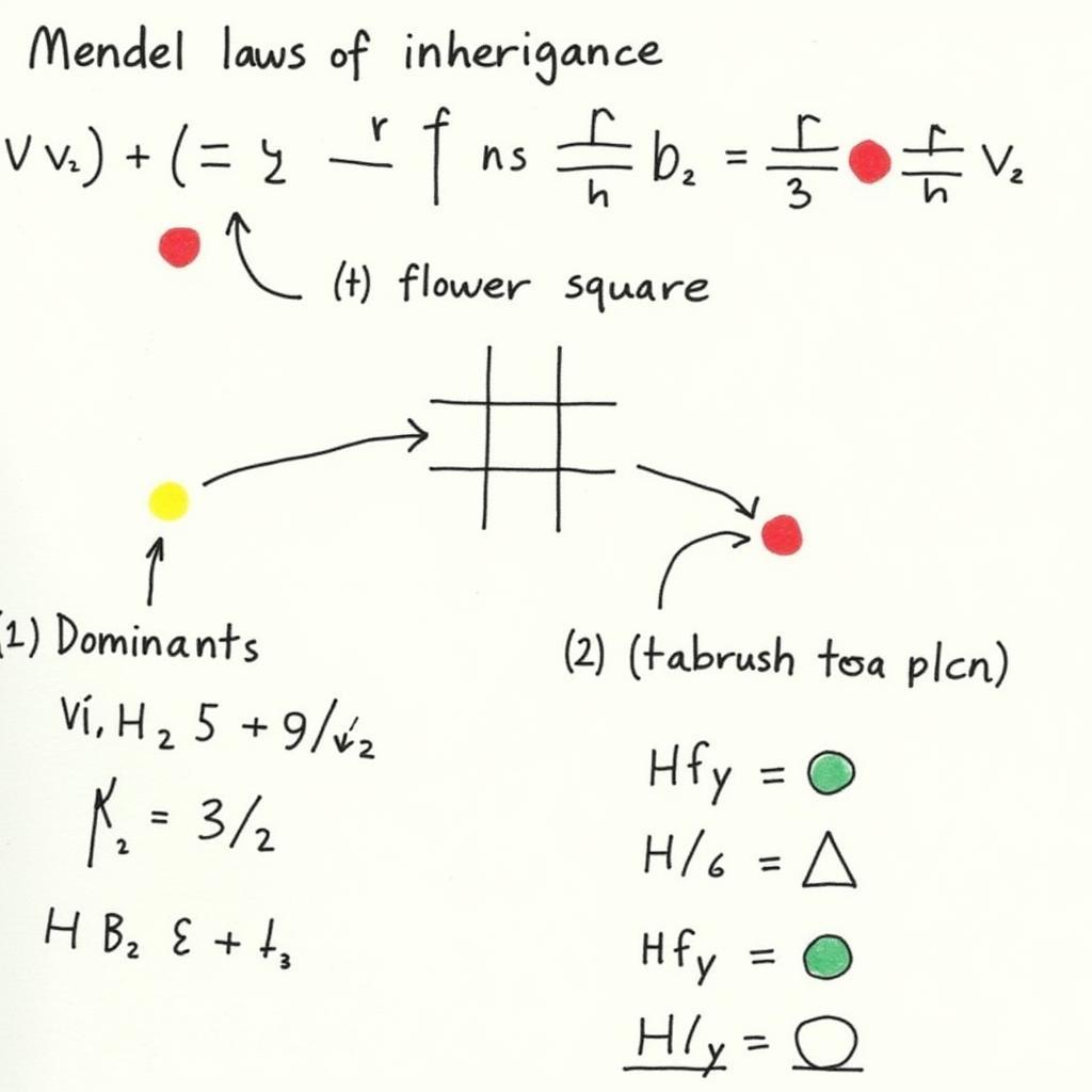 Minh họa Quy Luật Di Truyền Mendel