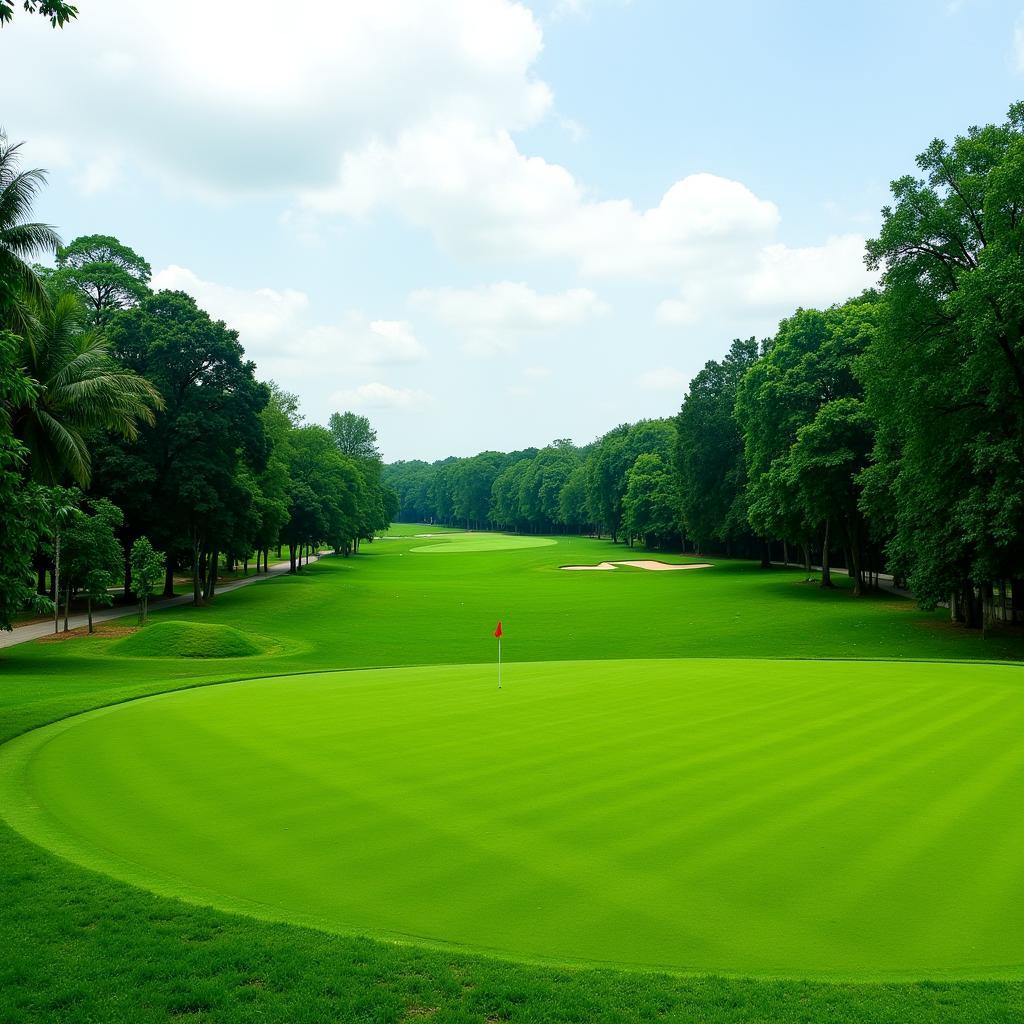 Khung cảnh sân golf xanh mướt tại TP.HCM