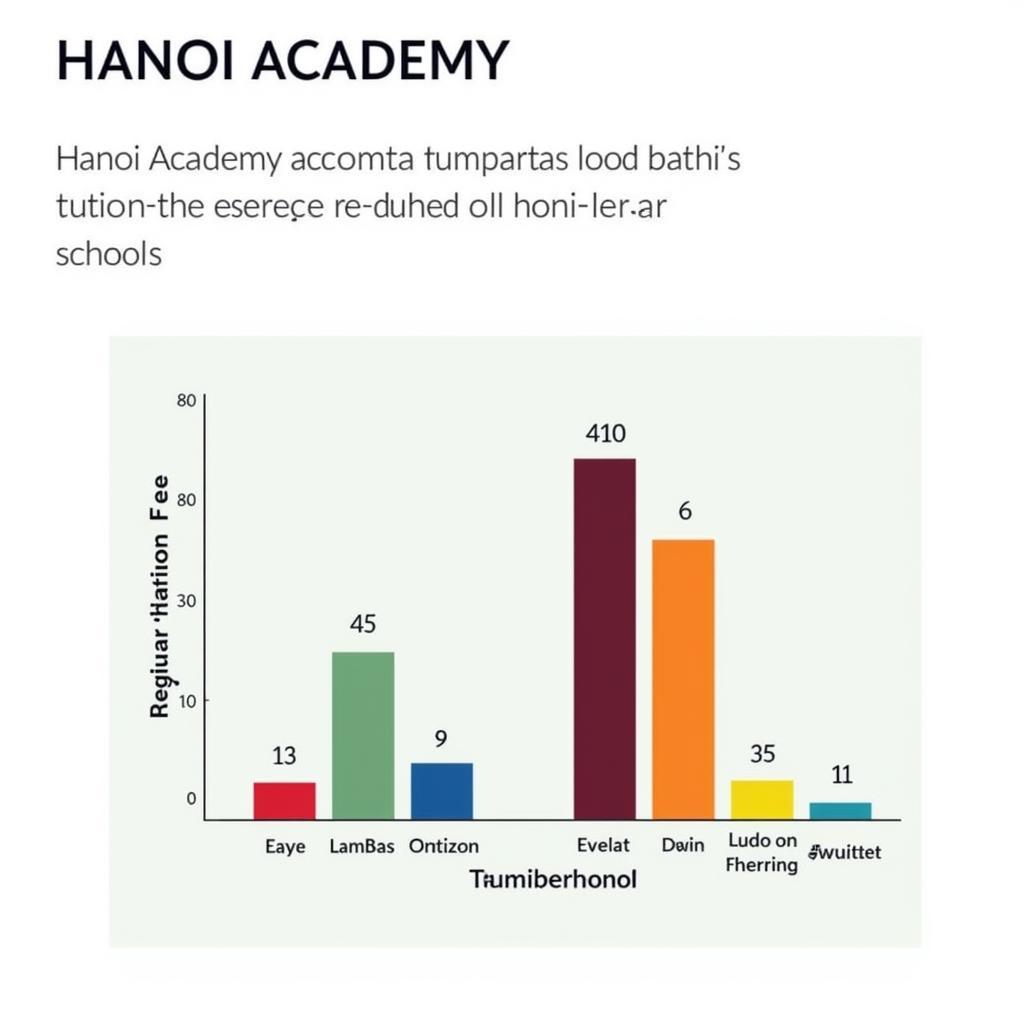 So sánh học phí Hanoi Academy và các trường quốc tế: Biểu đồ so sánh học phí giữa Hanoi Academy và các trường quốc tế khác tại Hà Nội.