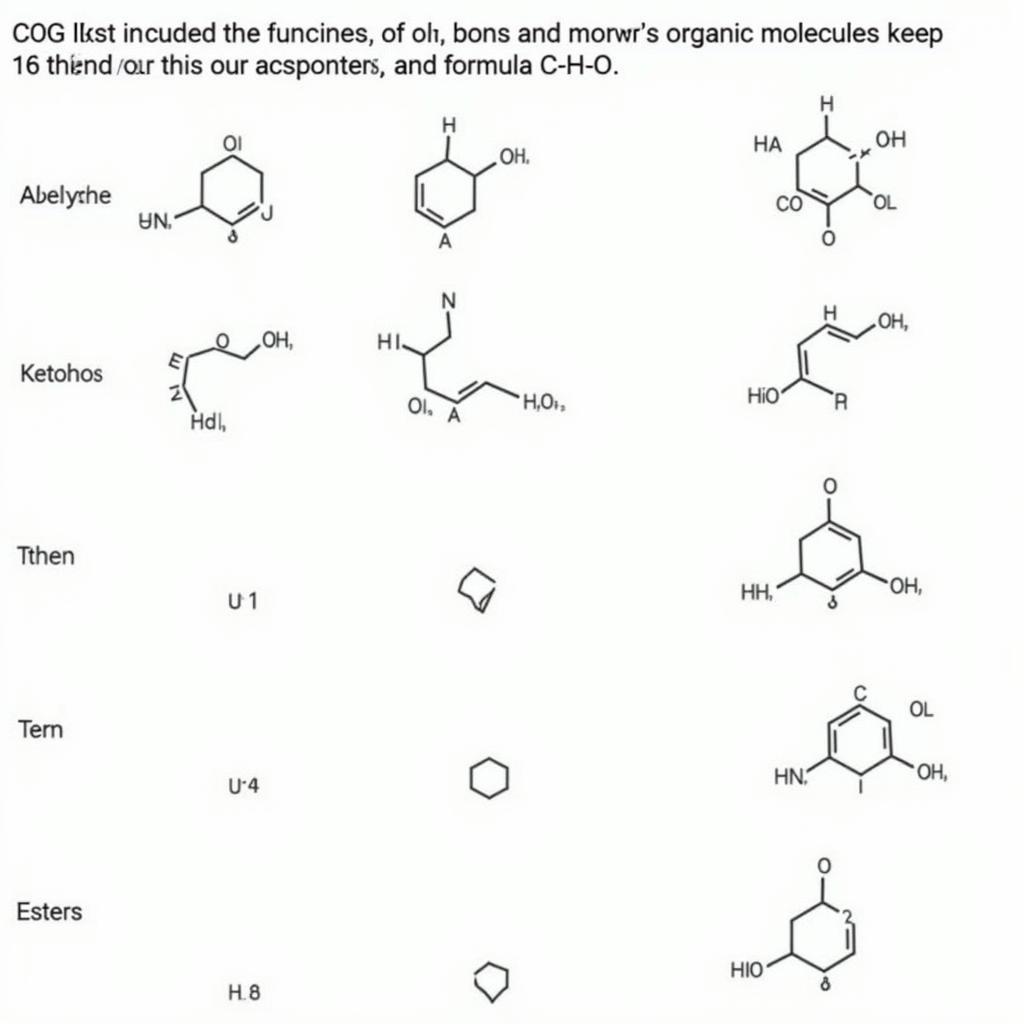 Xác định nhóm chức C H O