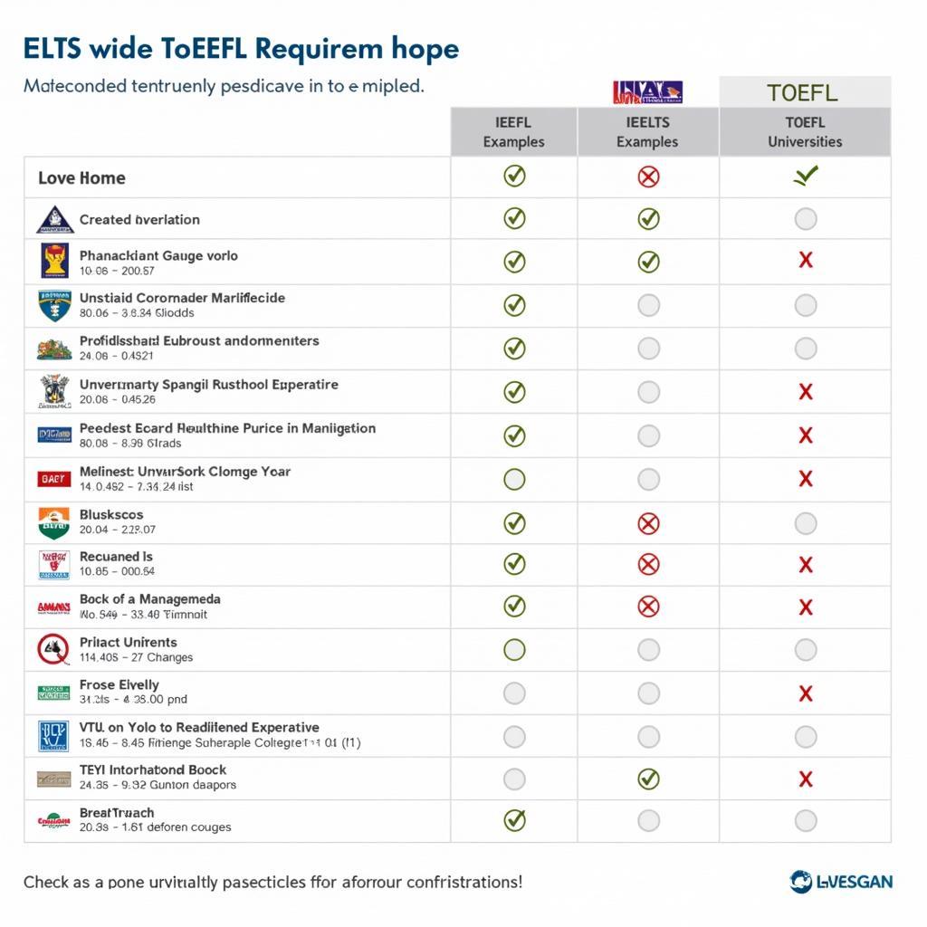 Yêu Cầu Điểm IELTS và TOEFL của các trường Đại học Mỹ