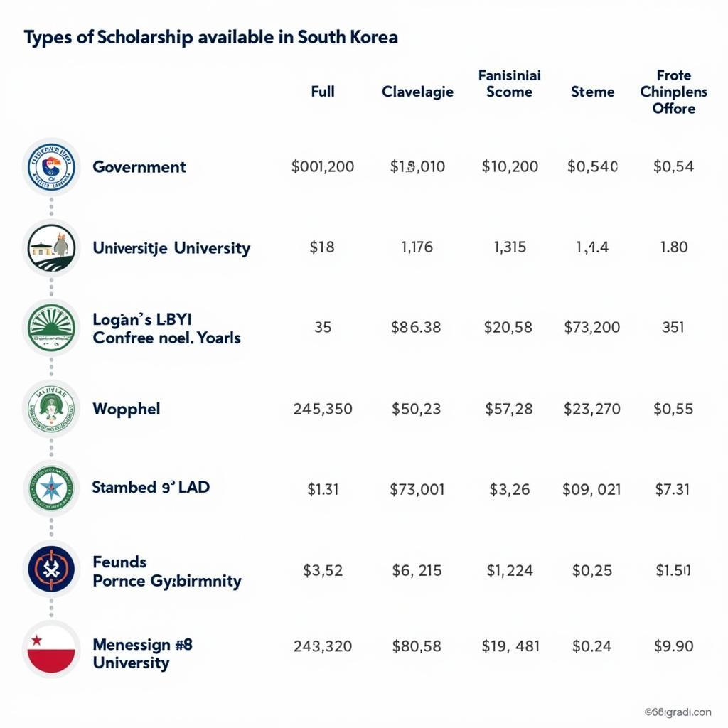 Các loại học bổng đại học Hàn Quốc