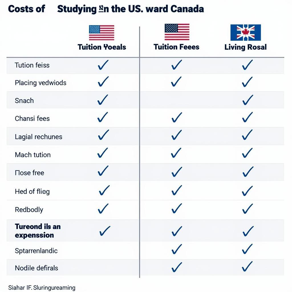 So sánh chi phí du học Mỹ và Canada