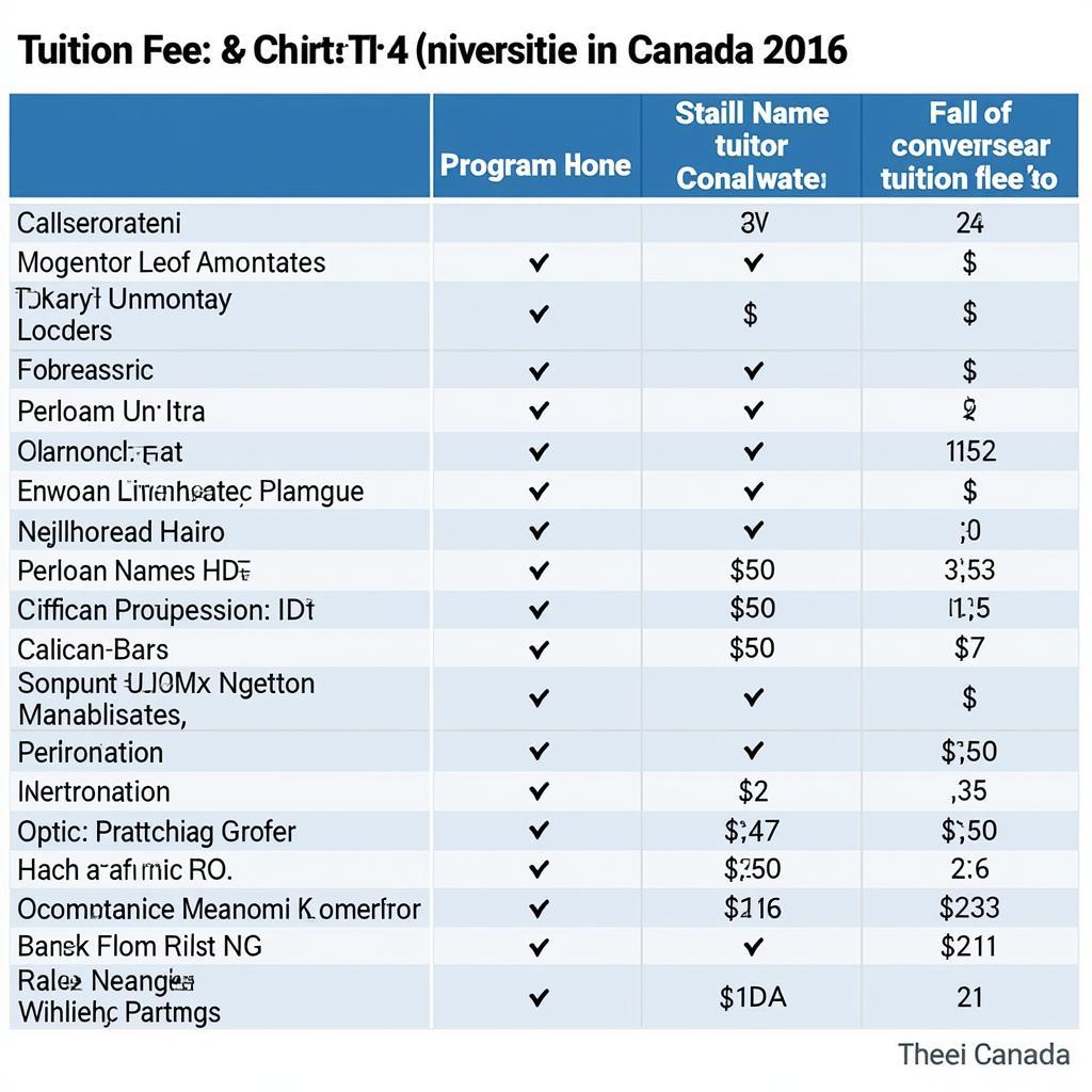 Học phí đại học Canada năm 2016: So sánh học phí các trường đại học.