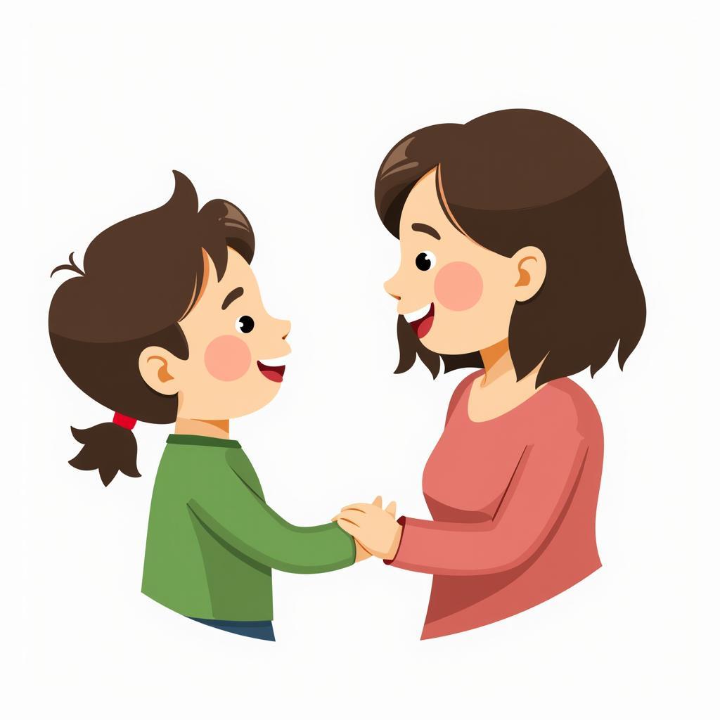 Phụ huynh và học sinh trao đổi với nhau