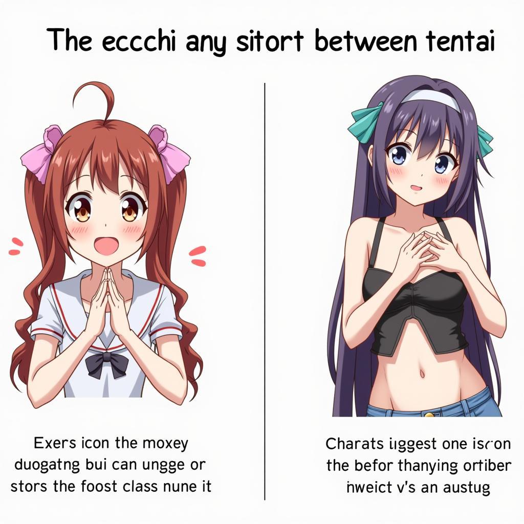 Phân biệt Anime Ecchi Học Đường và Hentai